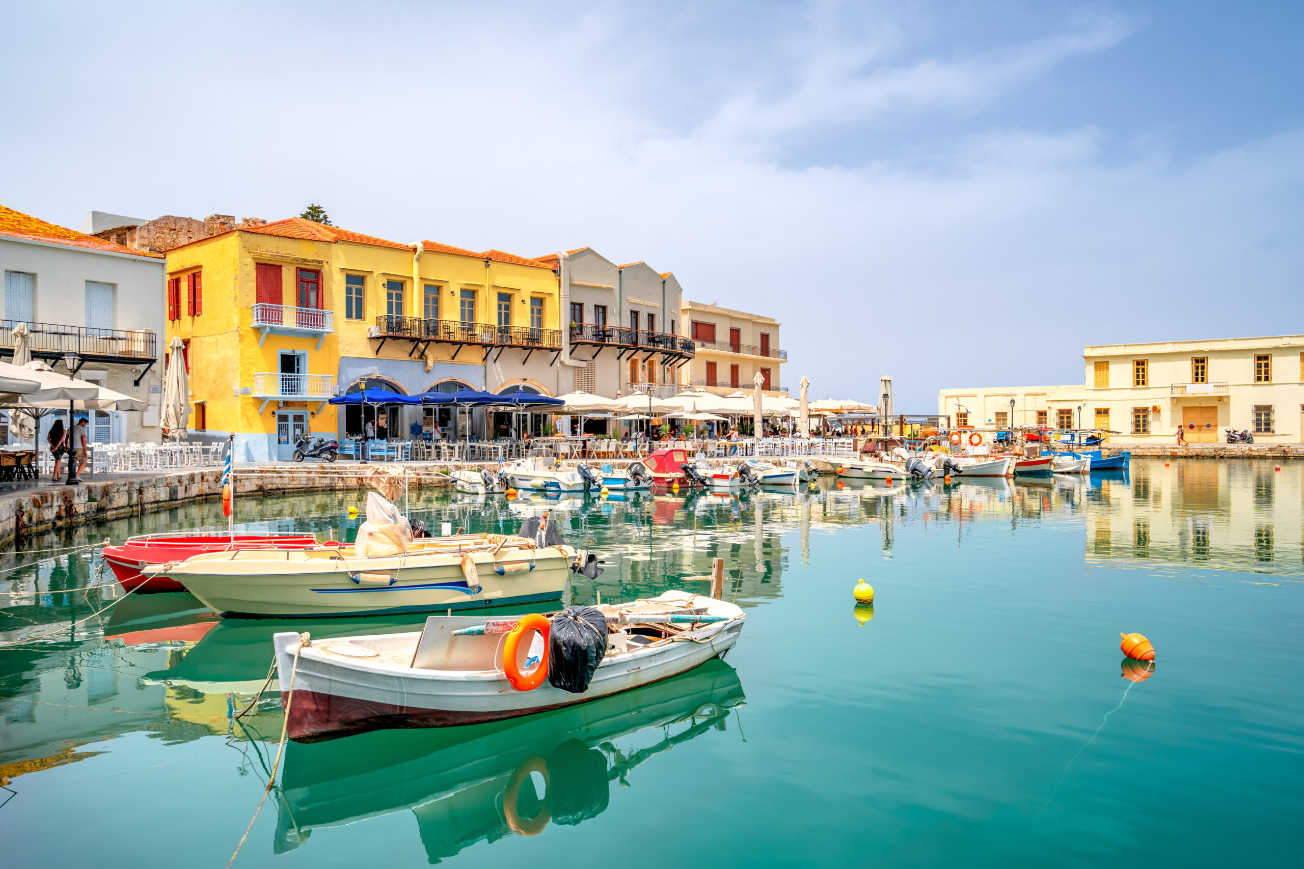 venezianischer hafen, rethymno, kreta, griechenland